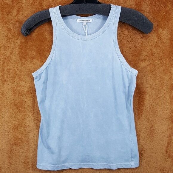 COTTON CITIZEN Top Womens XS Blue Pullover Standard Tank Vintage Crystalline - Picture 1 of 8